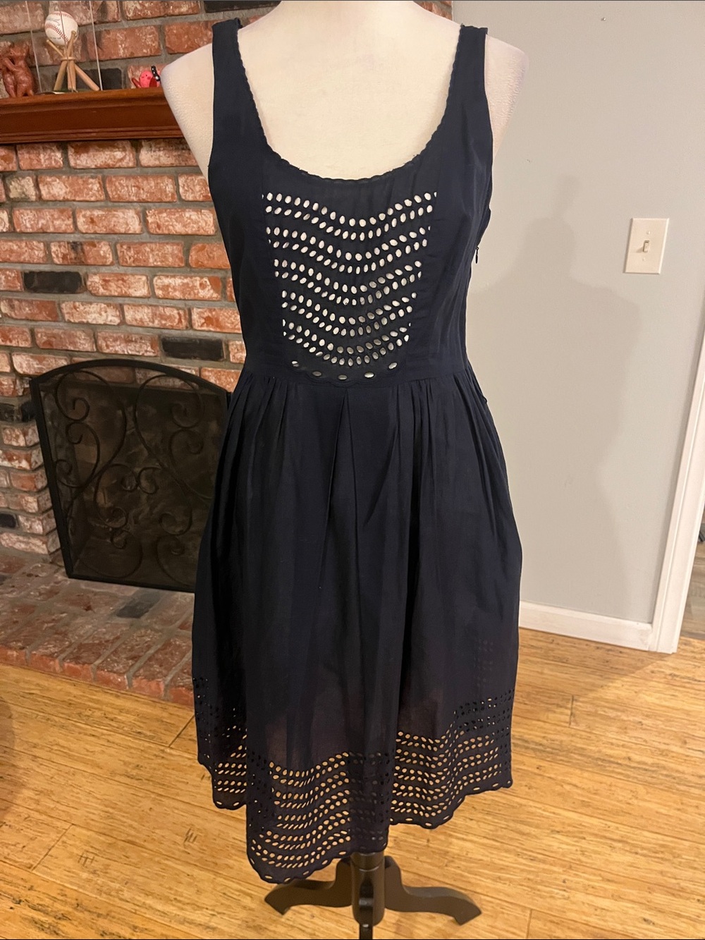 Navy Eyelet Sundress - Women